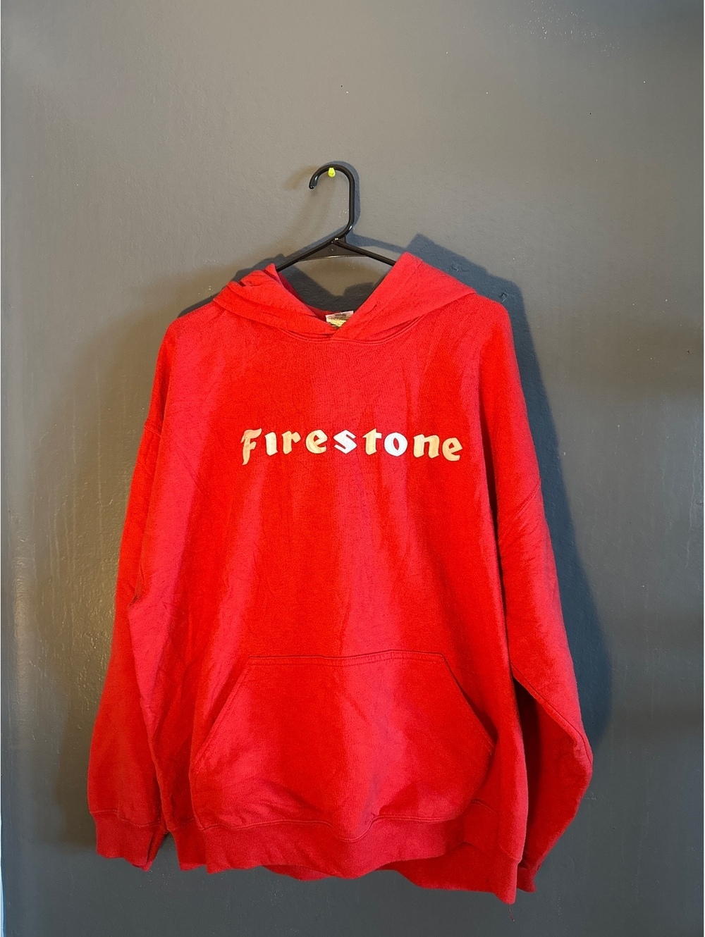 Firestone Red Hoodie Pullover Sweatshirt Unisex XL Casual